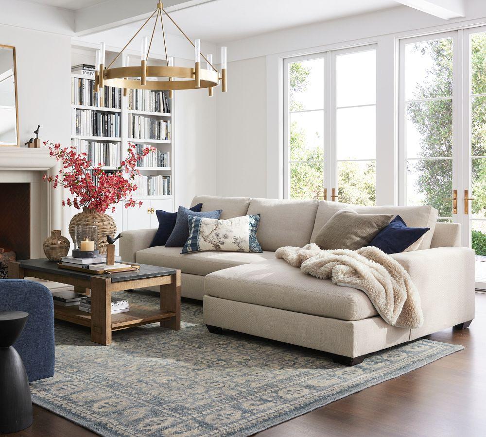 Pottery barn chaise sectional discount